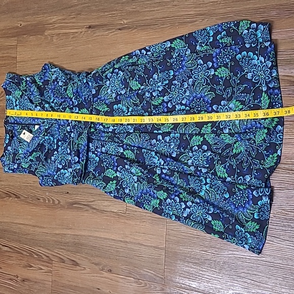 Talbots Blue and Green Floral Dress - Picture 10 of 12